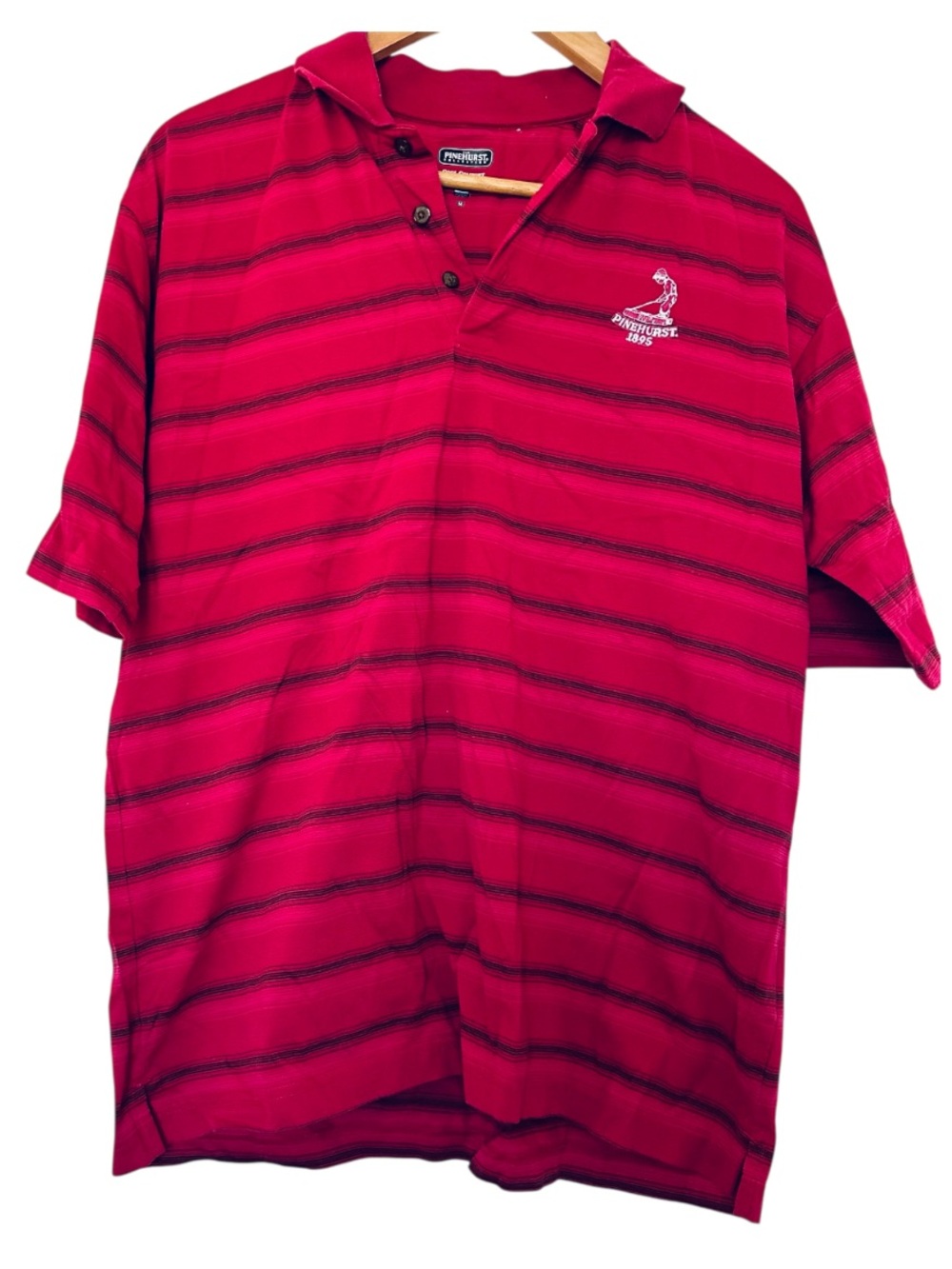 Pinehurst Golf Club Pink Striped
Logo Shirt Men'sM